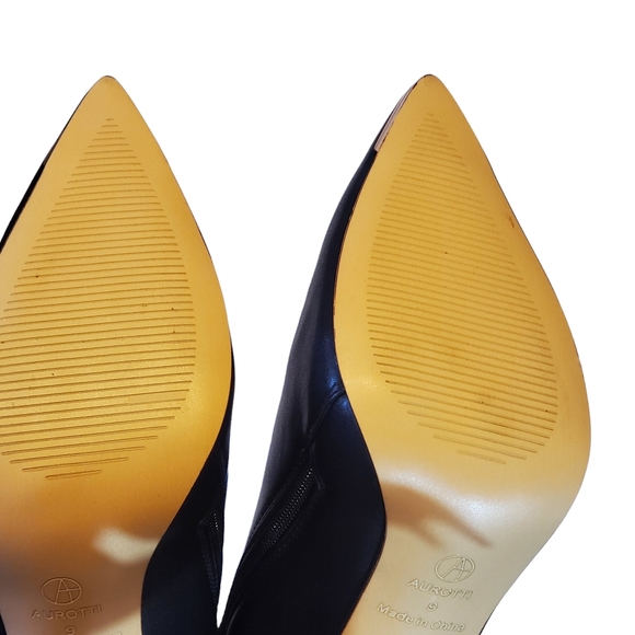 AUROTTI BLACK ANKLE BOOT STILLETTO 9 - Picture 3 of 7